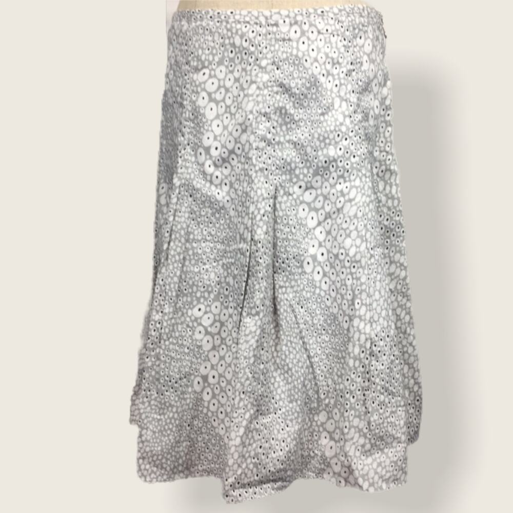 Spanner Skirt White Black & Gray Metallic Sz 8